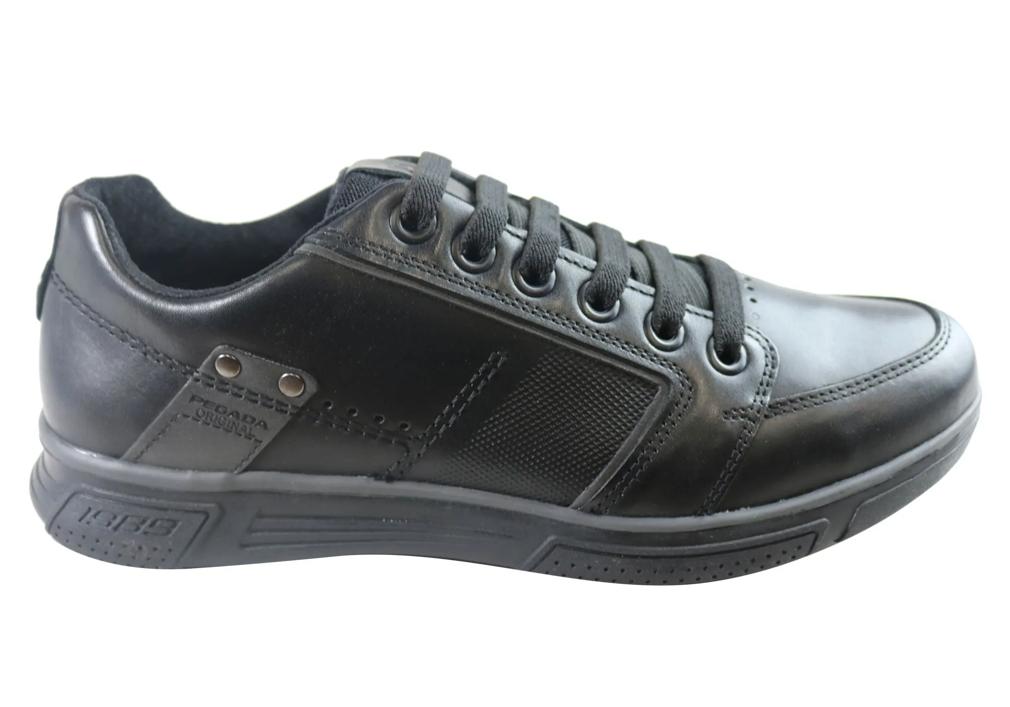 Pegada Carter Mens Leather Slip On Comfort Casual Shoes Made In Brazil High Top Design
