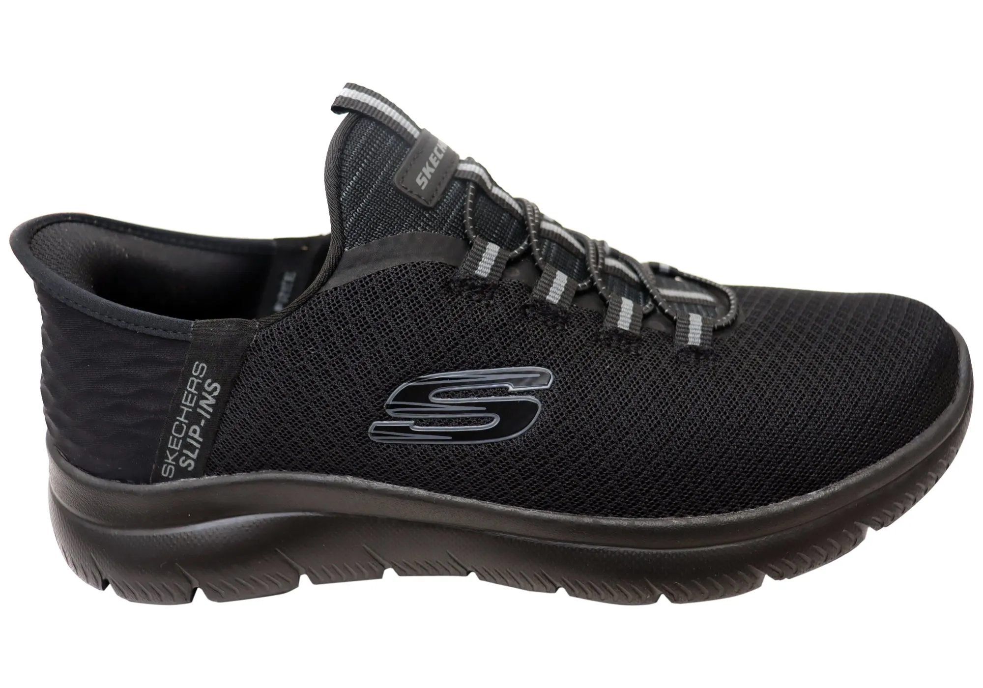 Skechers Mens Slip Ins Summits High Range Comfortable Shoes Neutral Colors Embroidered design