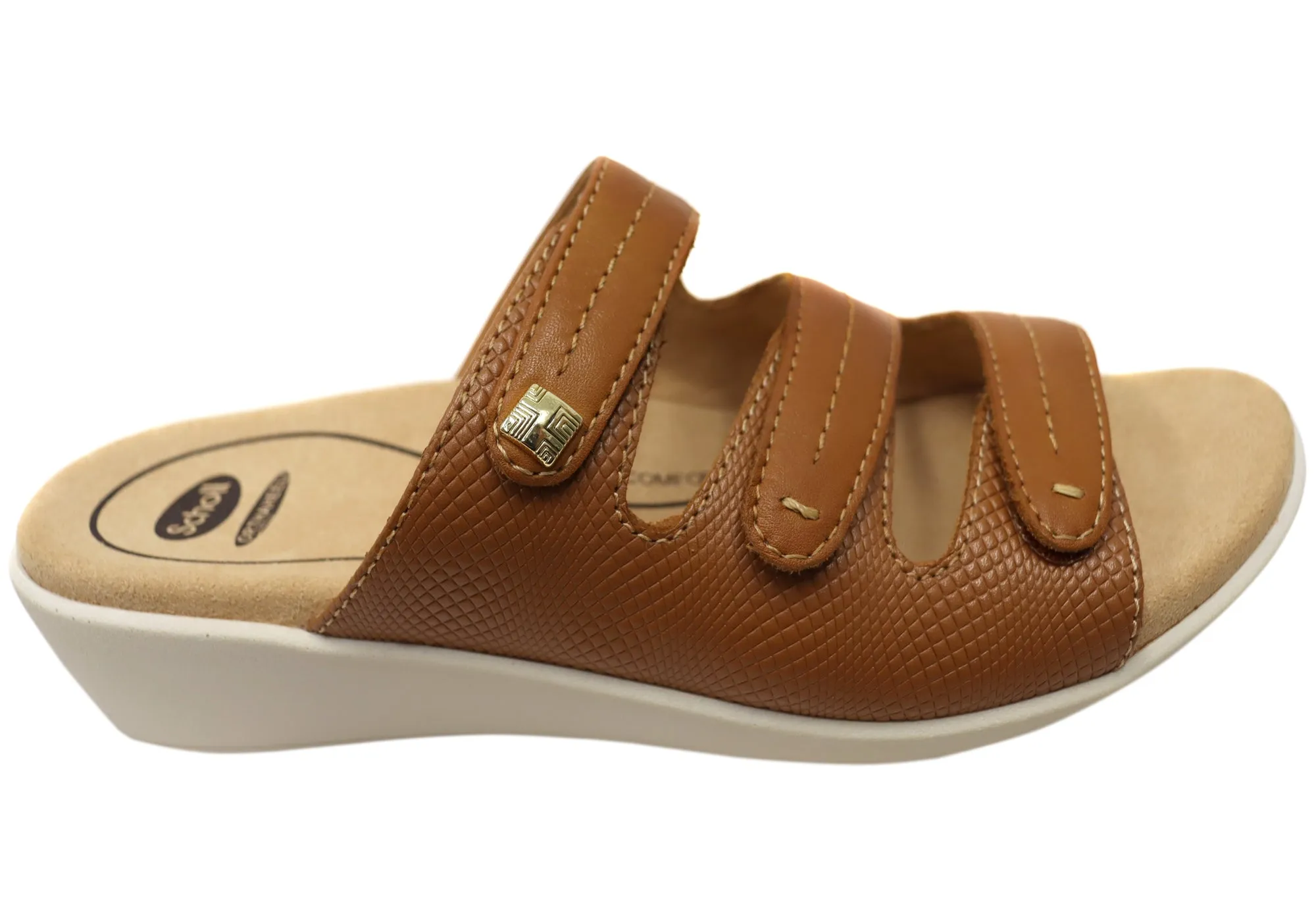 Scholl Orthaheel Tali Womens Comfortable Leather Slides Sandals Chic Look