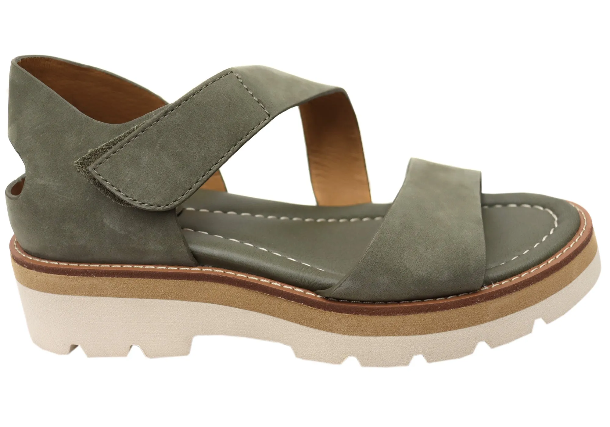Classic Flip-flops Sofft Pru Womens Leather Sandals With Cushioned Comfort Footbed