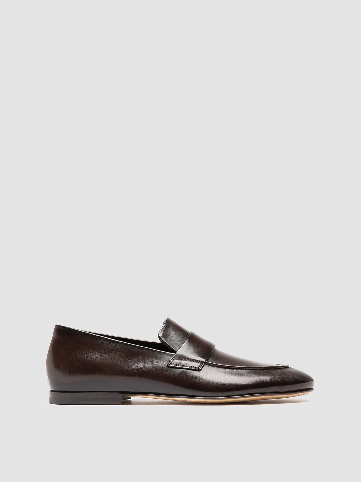 AIRTO 001 - Brown Leather Penny Loafers Sunrise Run Daily Ease