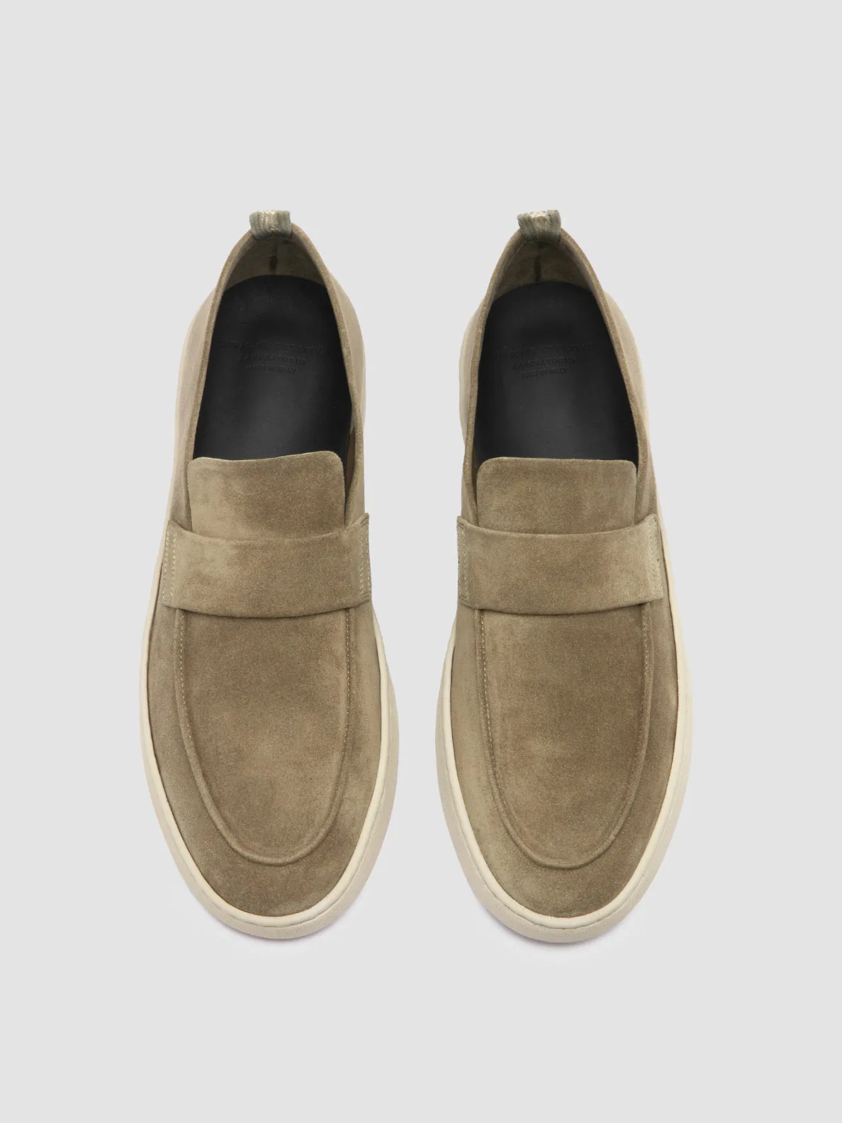 Sleek Look Work Friendly HERBIE 001 - Taupe Suede Penny Loafers