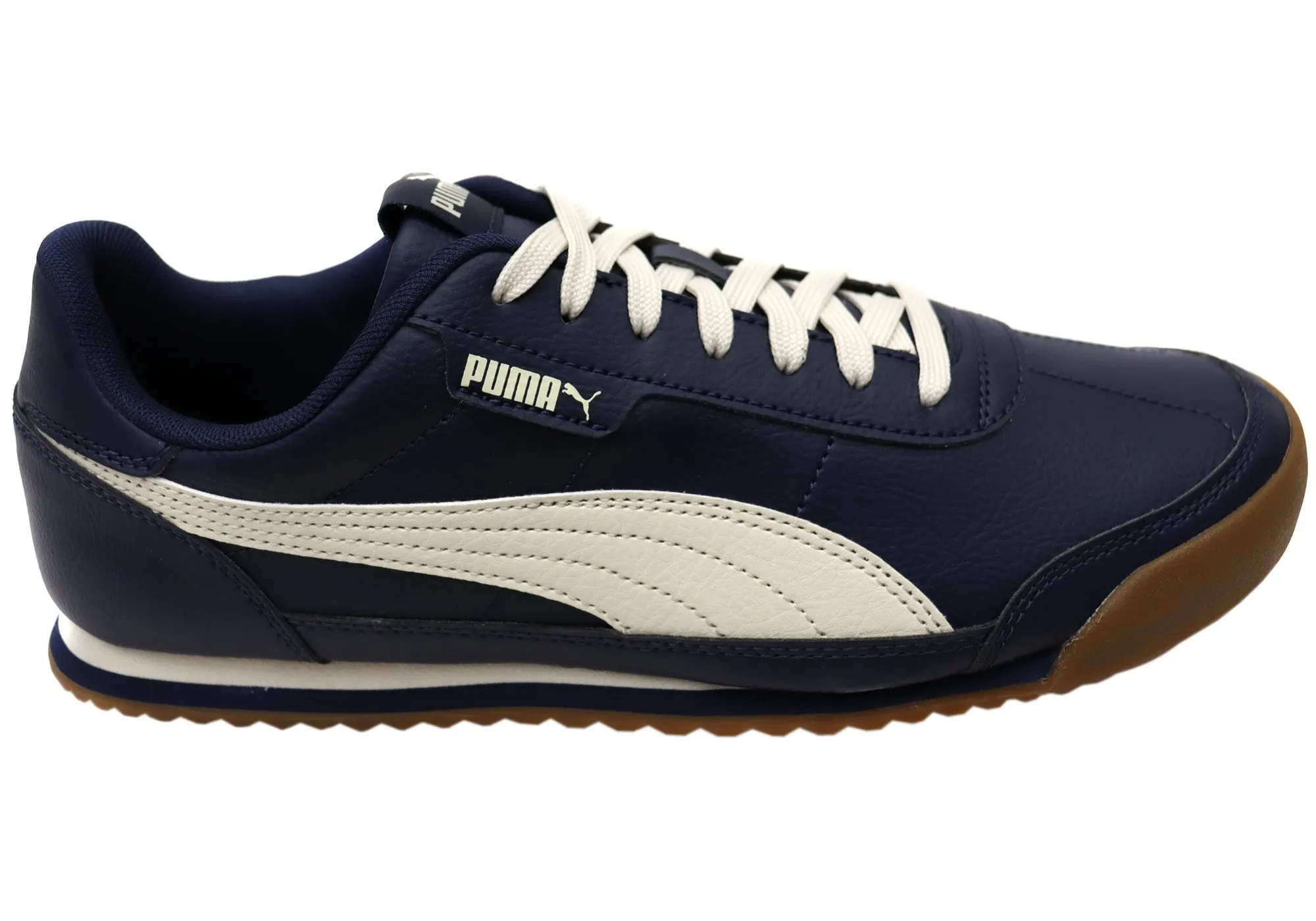 Puma Mens Turino II Comfortable Navy Lace Up Sneakers Arch Design Summit Step