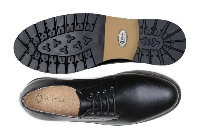 Mix Hue 'David' men's derby shoe by Ahimsa - black
