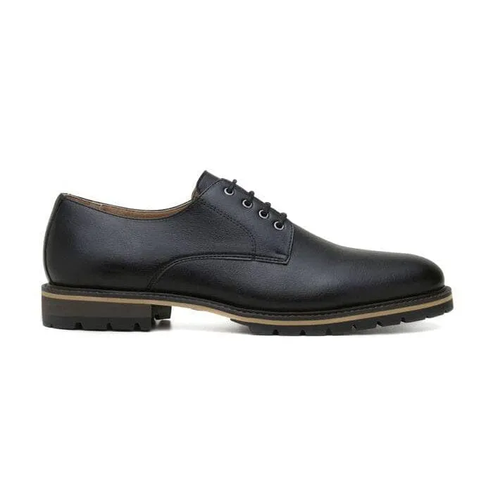 'David' men's derby shoe by Ahimsa - black Free Pace Korean Trend