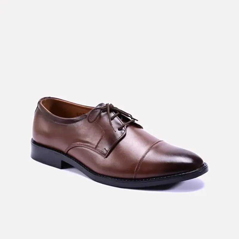 Raider Brown Derby Cap Toe Shoes 0111092 Indoor Use Skill Work