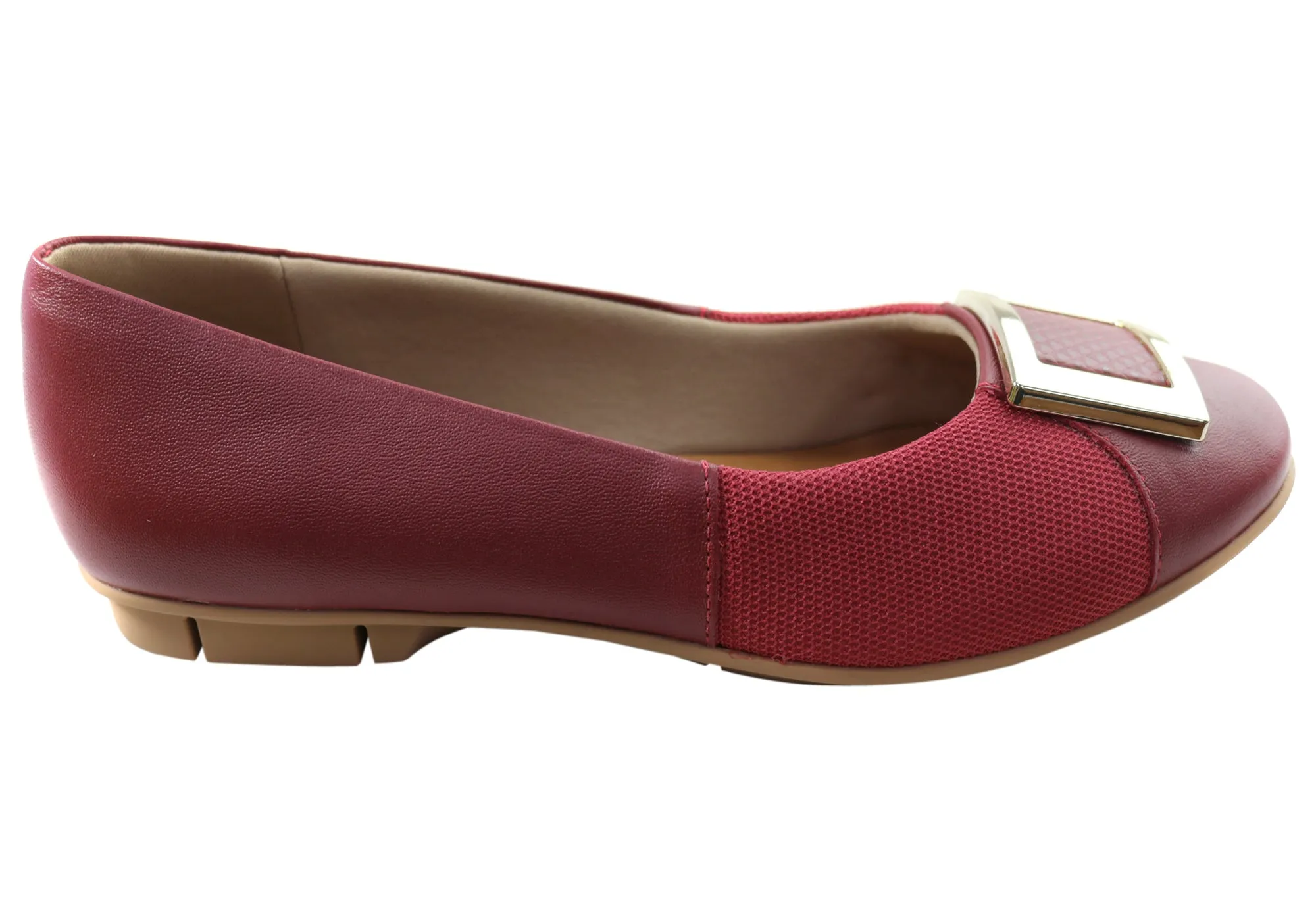 Walk Comfortably Elastic Sides Usaflex Janice Womens Comfortable Leather Shoes Made In Brazil