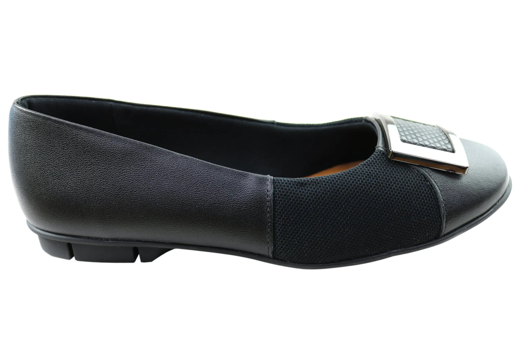Thick sole Light Jog Usaflex Janice Womens Comfortable Leather Shoes Made In Brazil