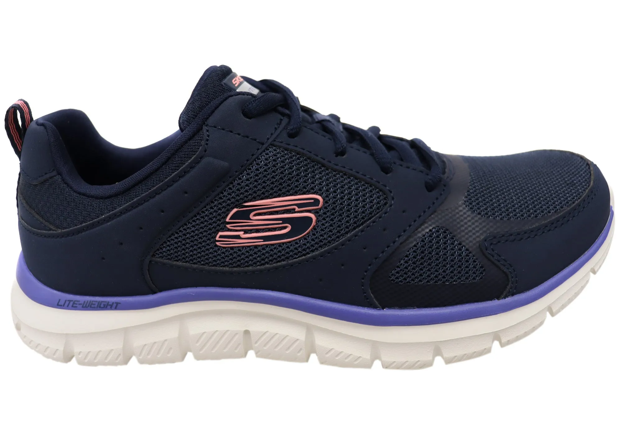 Skechers Womens Track Grand Scene Comfortable Memory Foam Shoes Color Play Running