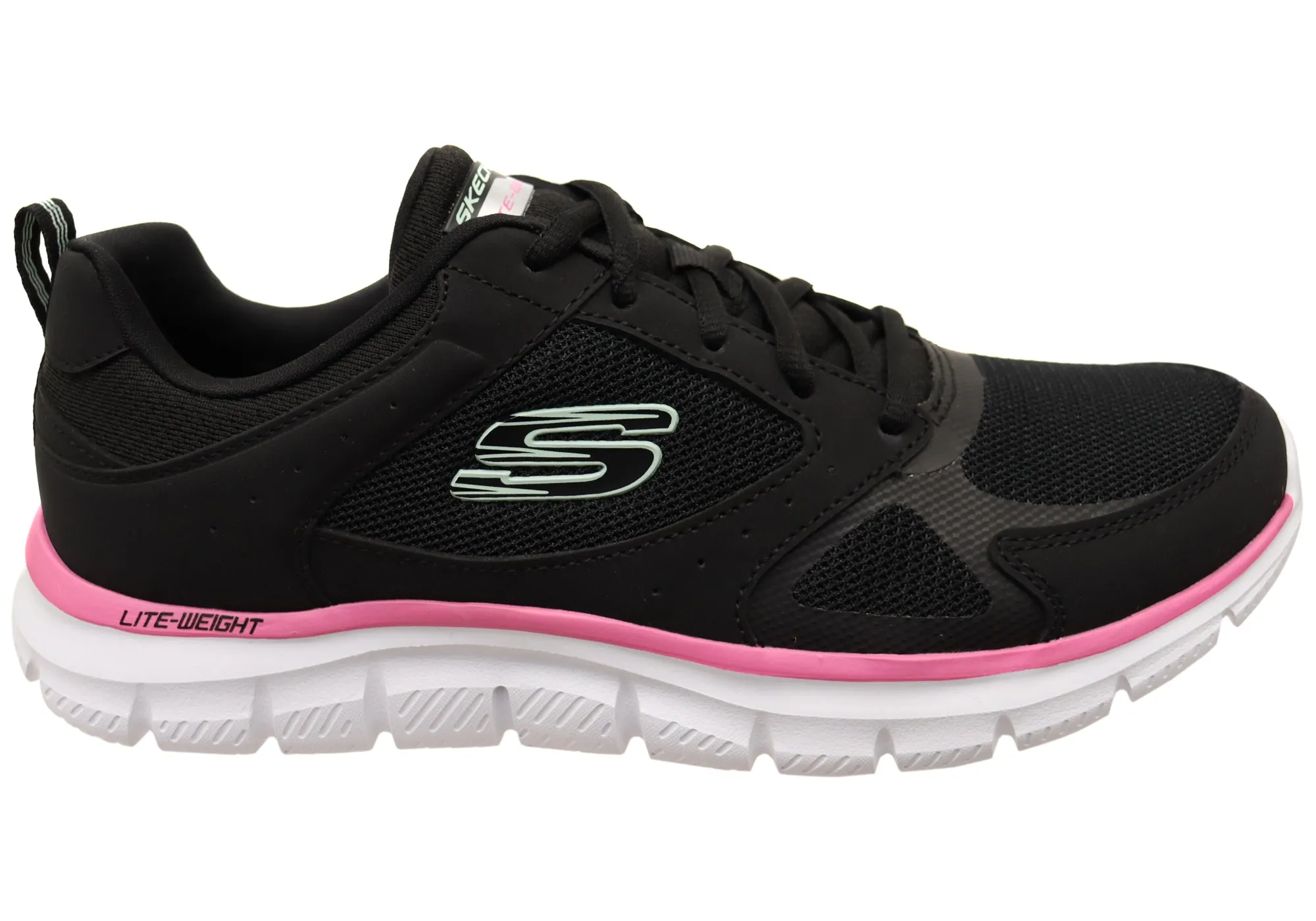 Skechers Womens Track Grand Scene Comfortable Memory Foam Shoes Memory Foam Standing All Action Fast