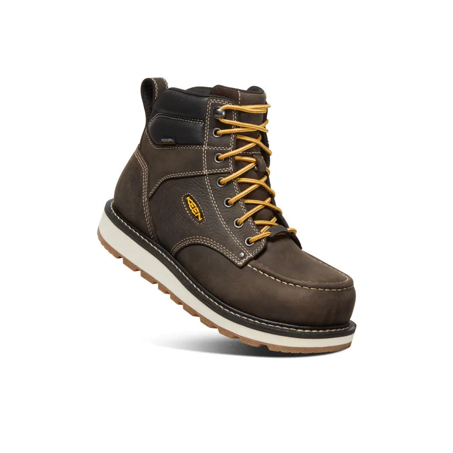 Breathable All Day Wear Men's Cincinnati 6" Waterproof Boot (Carbon Toe)  |  Dark Chocolate/Sandshell