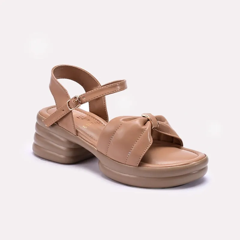 Comfortable Insole Water Resistant Fawn Platform Sandals 0421499