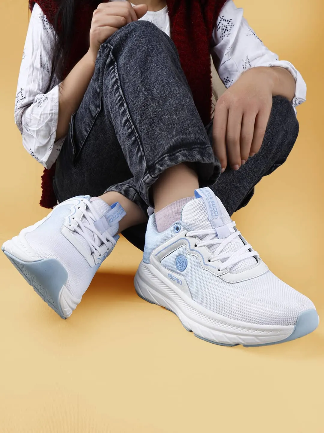 Bounce Edge Comfort Bend Bacca Bucci Nexus Women??s Chunky-Sole Running/Active Sports Shoes