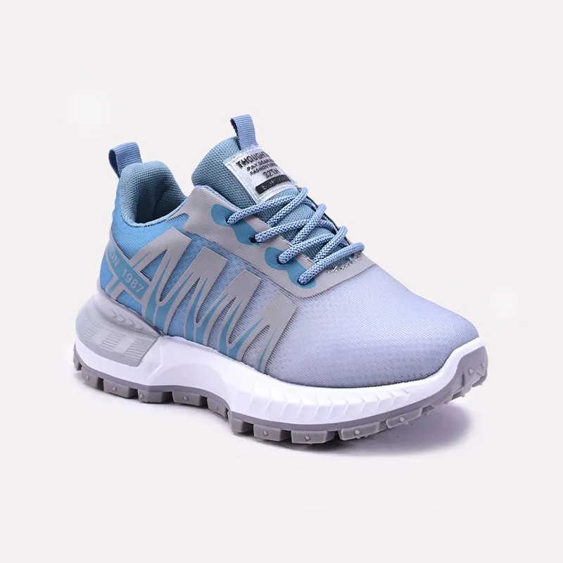 Elastic Collar Blue Sneakers For Women 0440849