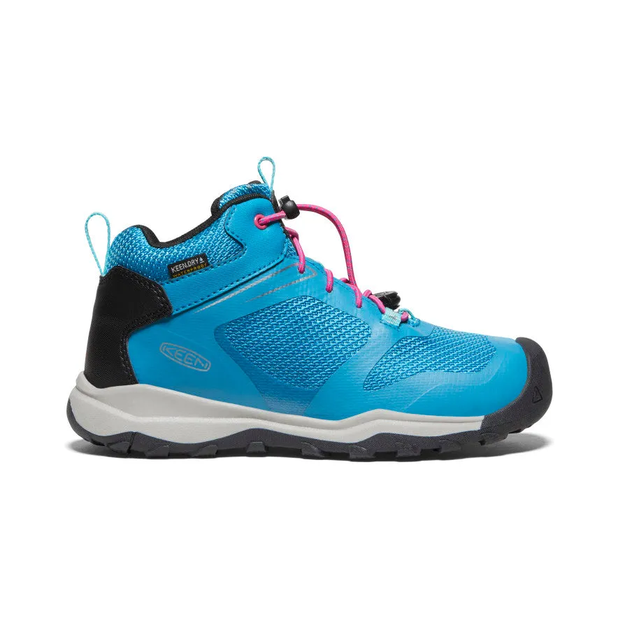 Big Kids' Wanduro Waterproof Boot  |  Fjord Blue/Fuchsia Purple Mud Resistant All Day Wear