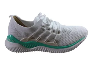Streamlined silhouette Actvitta Grid Womens Comfort Cushioned Active Shoes Made In Brazil