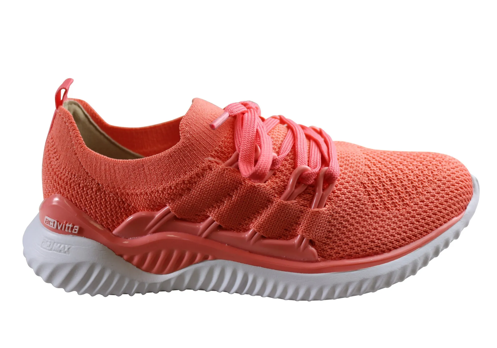 Actvitta Grid Womens Comfort Cushioned Active Shoes Made In Brazil Recycled Rubber Sole