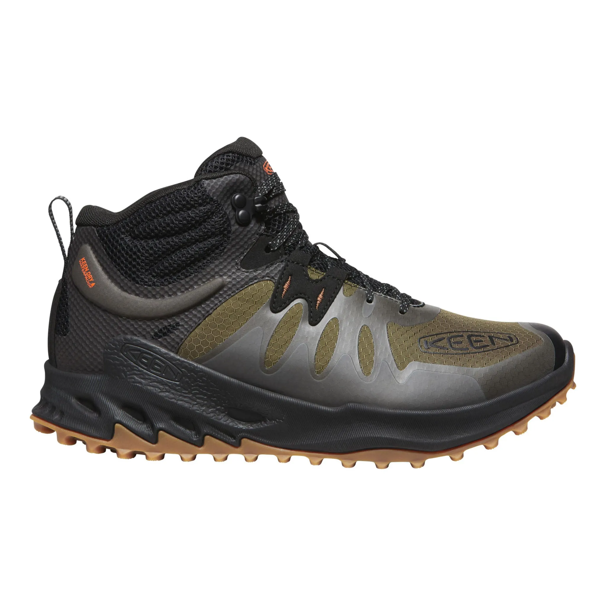 Men's Zionic Waterproof Boot Dark Olive/Scarlet Ibis Supportive Core Active People Crystal Glow