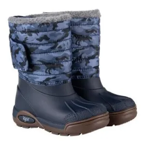 Comfort Lining Weekend Camping Minimalist Look Igor Boy's Topo Ski Camo, Marino