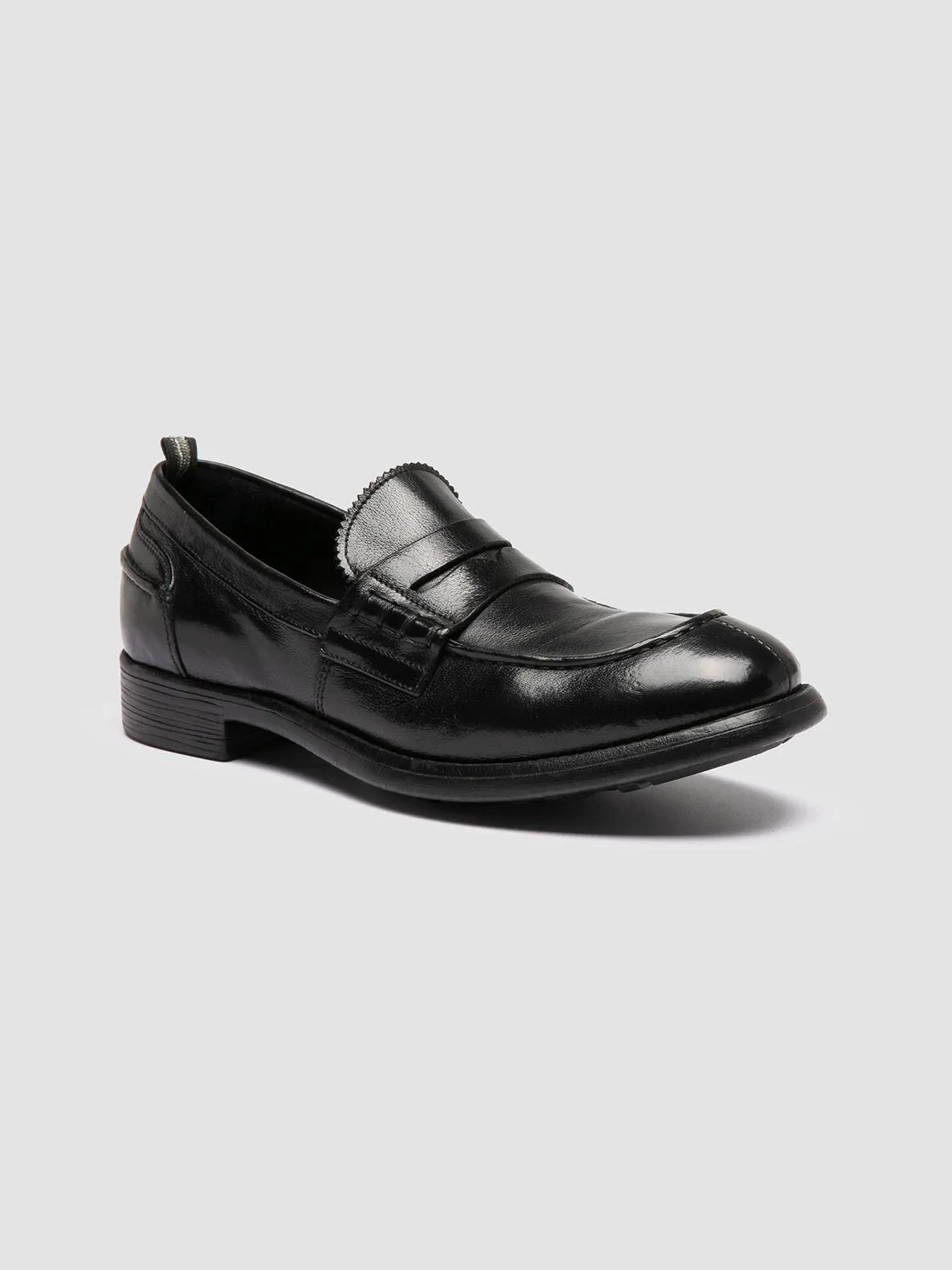 Comfortable Wear CHRONICLE 056 - Black Leather Penny Loafers