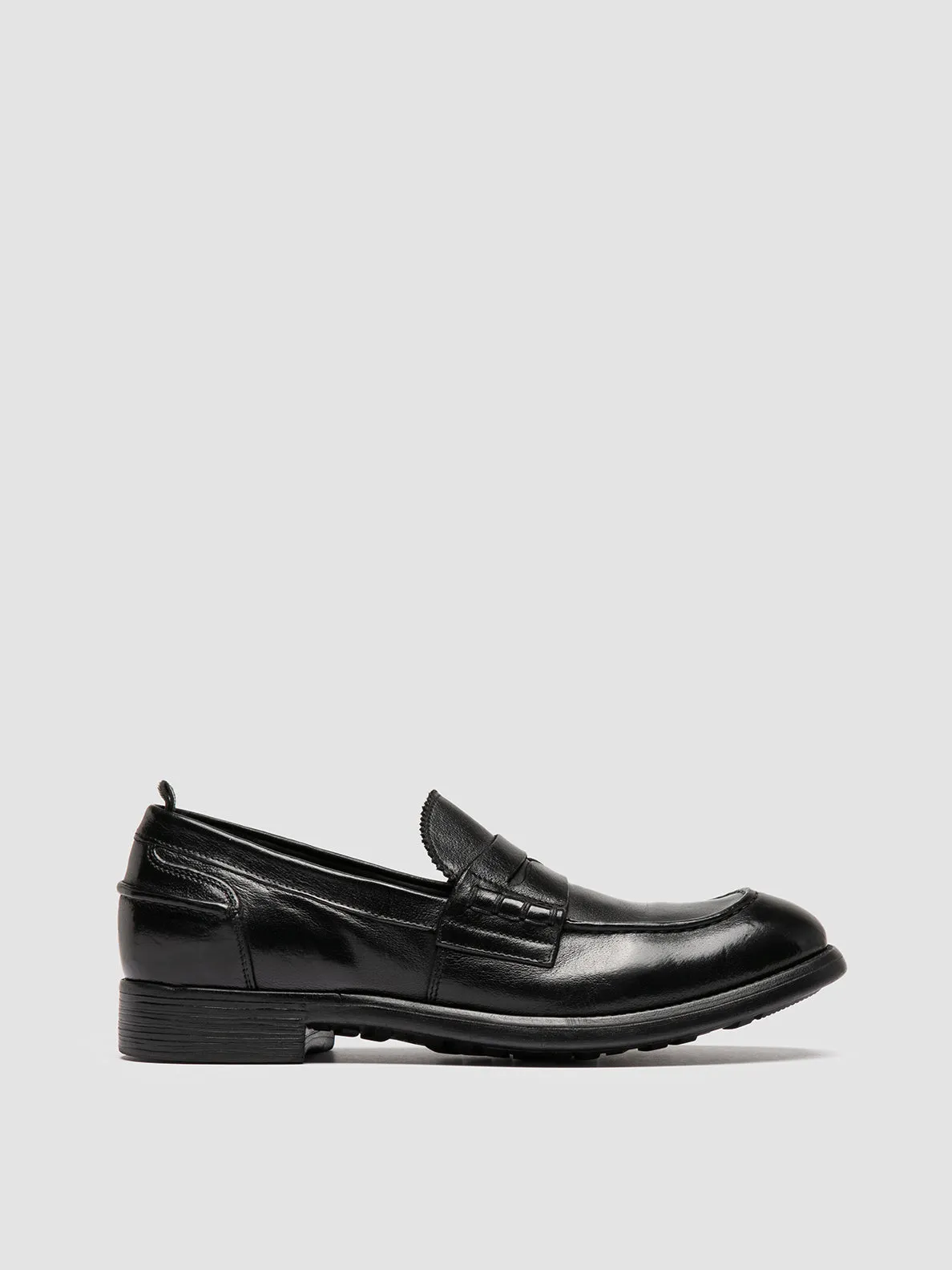 Morning Stride Style Tour CHRONICLE 056 - Black Leather Penny Loafers