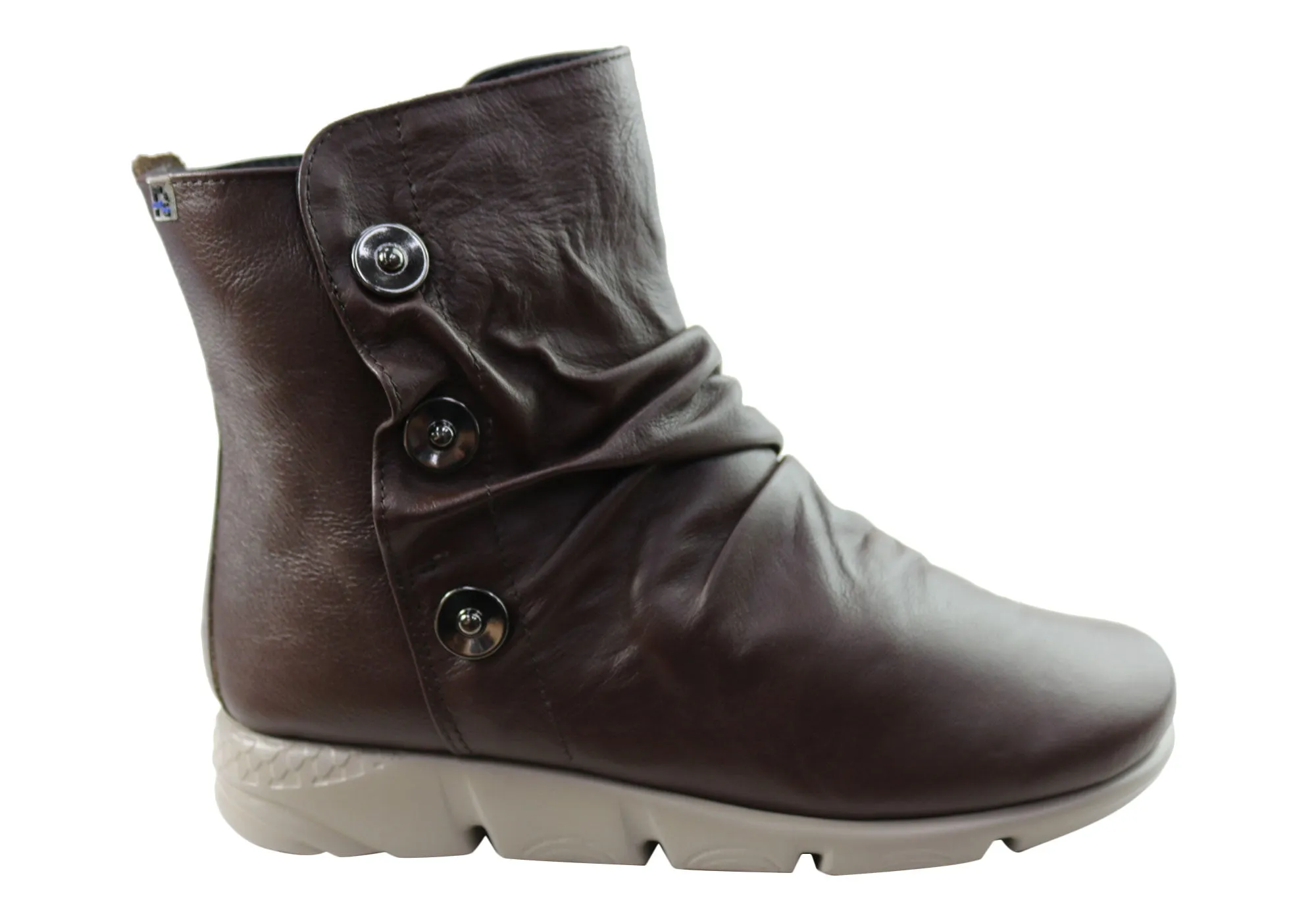 Silver Glow Urban Outfit Flex & Go Loz Womens Comfortable Leather Ankle Boots Made In Portugal
