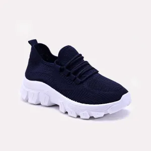 Woven Reinforcement Navy Blue Chunky Slip On Sneakers 0440847