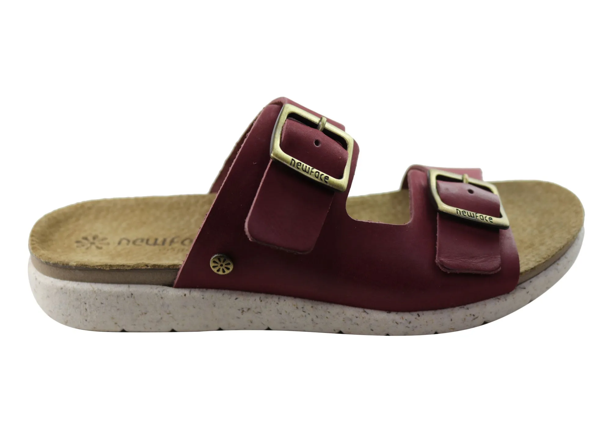 Leather Upper Modern New Face Lockia Womens Comfort Leather Slides Sandals Made In Brazil