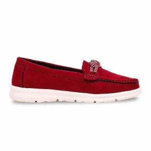 Maroon Moccasin WN4422 Stream Hike Work Friendly