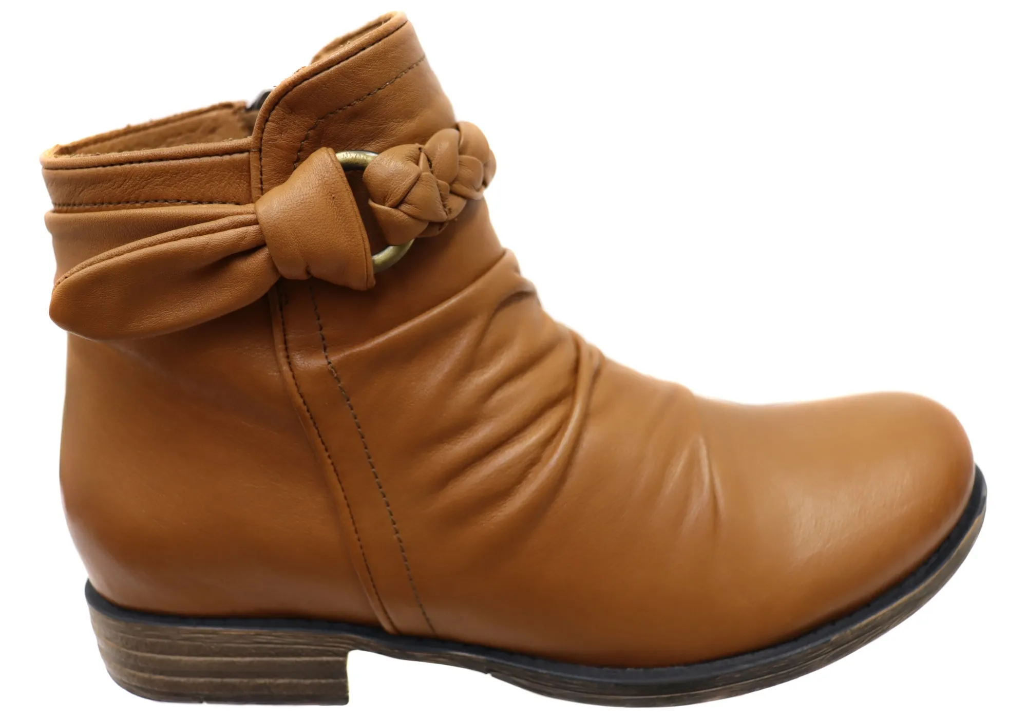 Gloss Shine Party time Orizonte Devo Womens European Comfortable Leather Ankle Boots