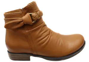 Gloss Shine Party time Orizonte Devo Womens European Comfortable Leather Ankle Boots