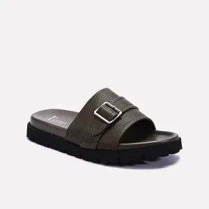 Flex grooves Heel Stabilizer Green Casual Slides For Men 0151088