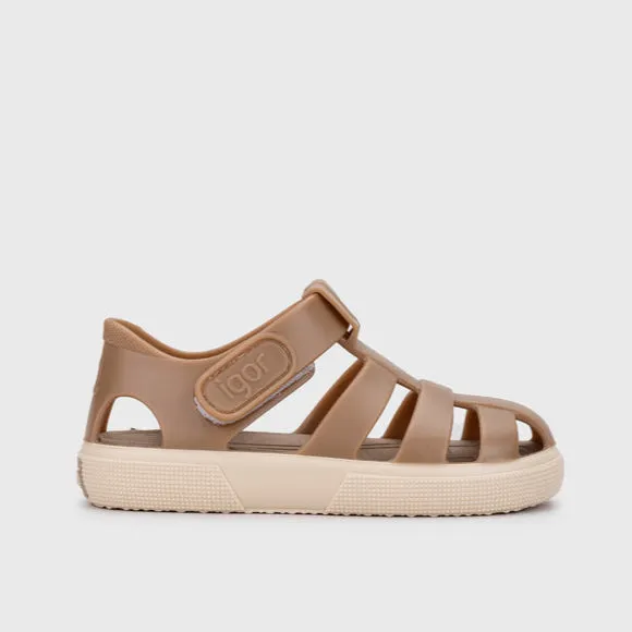 Street Trend Handmade Igor Boy's And Girl's Bay Sandals - Taupe