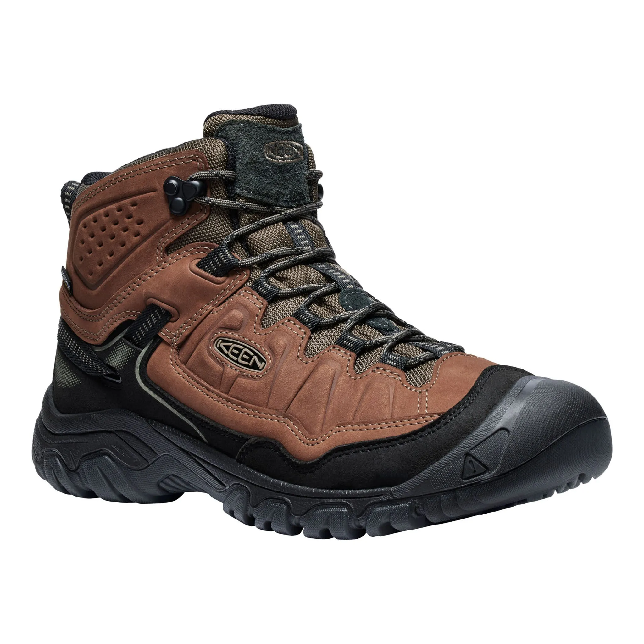 Cushioned Island Step Men's Targhee IV Waterproof Hiking Boot Bison/Black