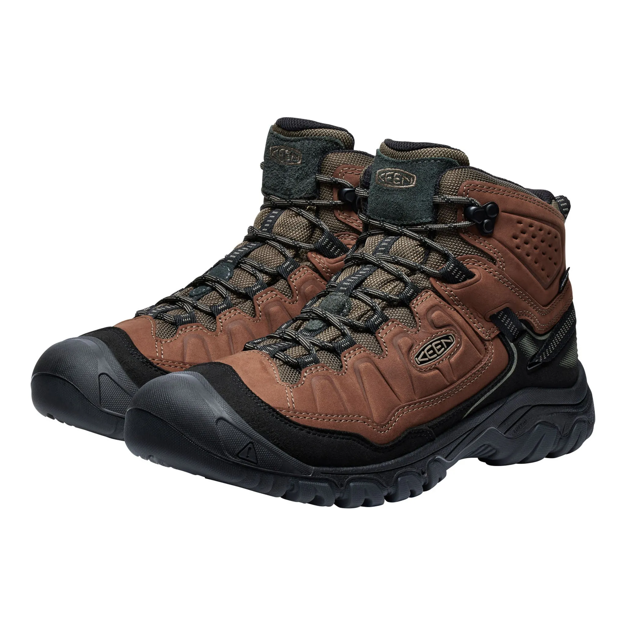 Men's Targhee IV Waterproof Hiking Boot Bison/Black Urban Walk Path Free