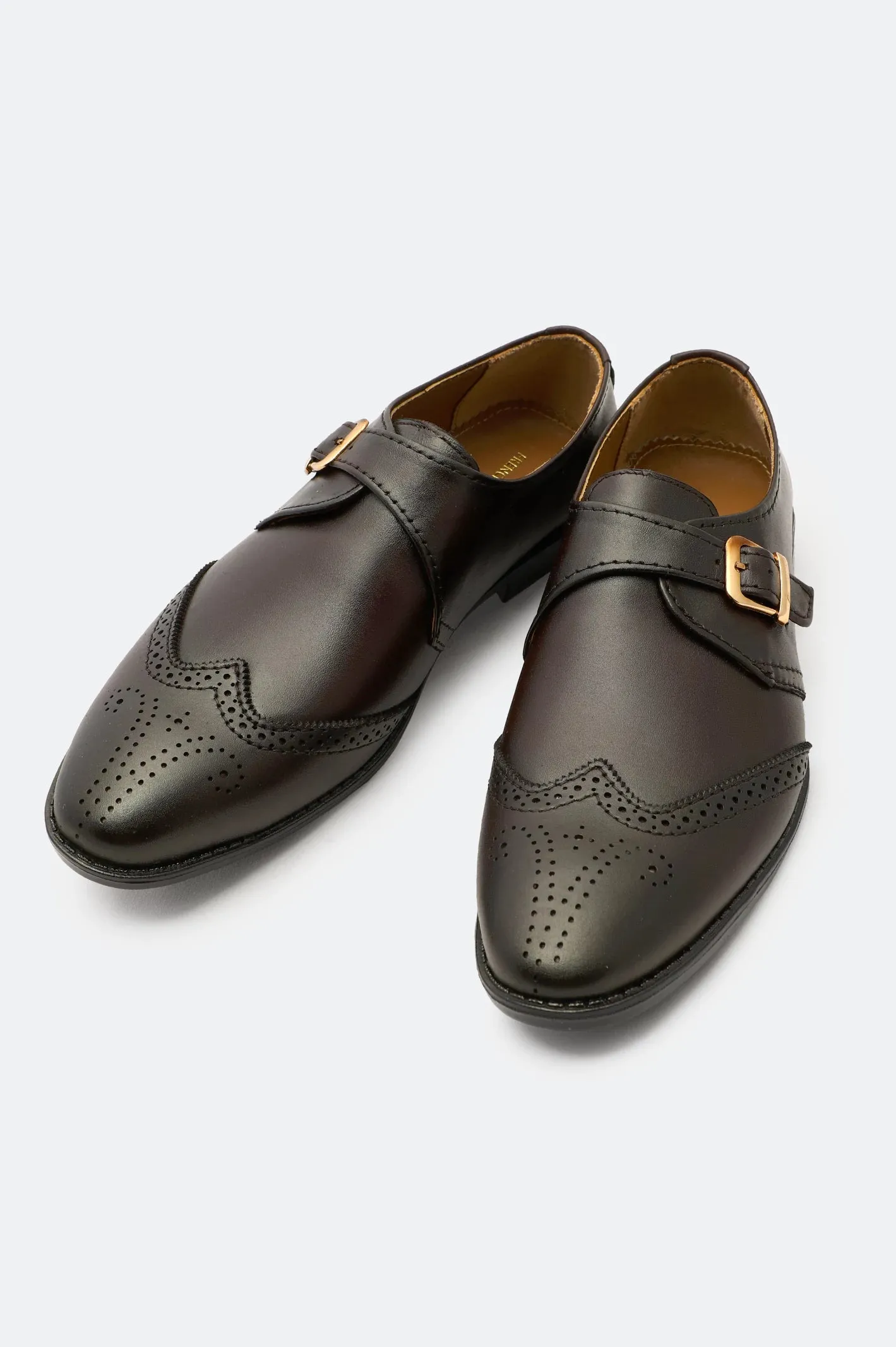 Brown Monk Formal Shoes Main Walk Light Hold