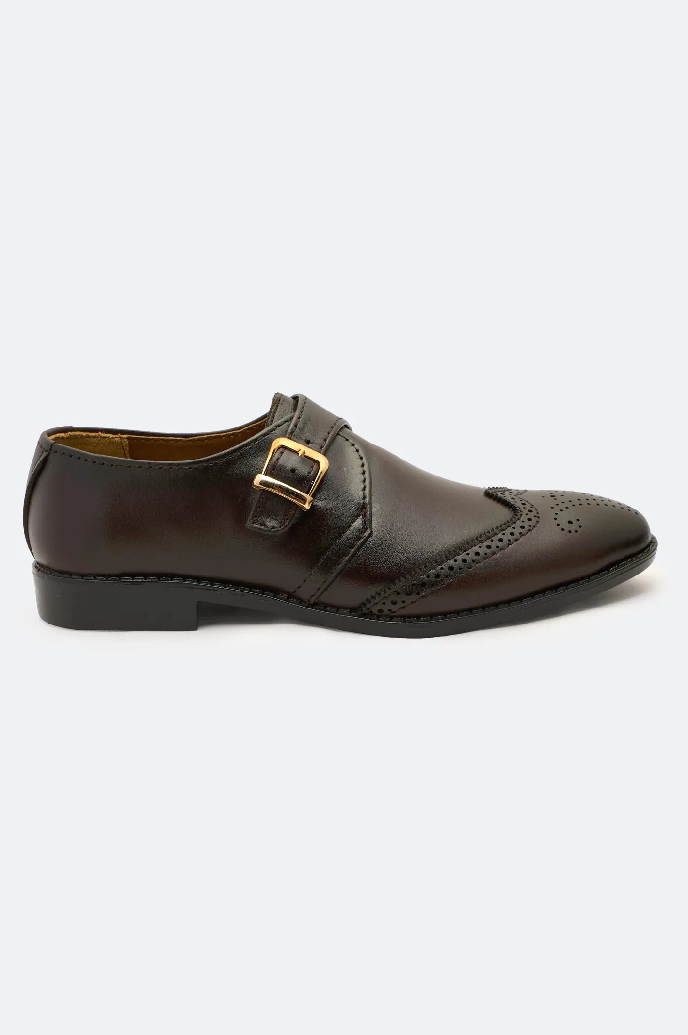 Water Safe Polish Touch Brown Monk Formal Shoes