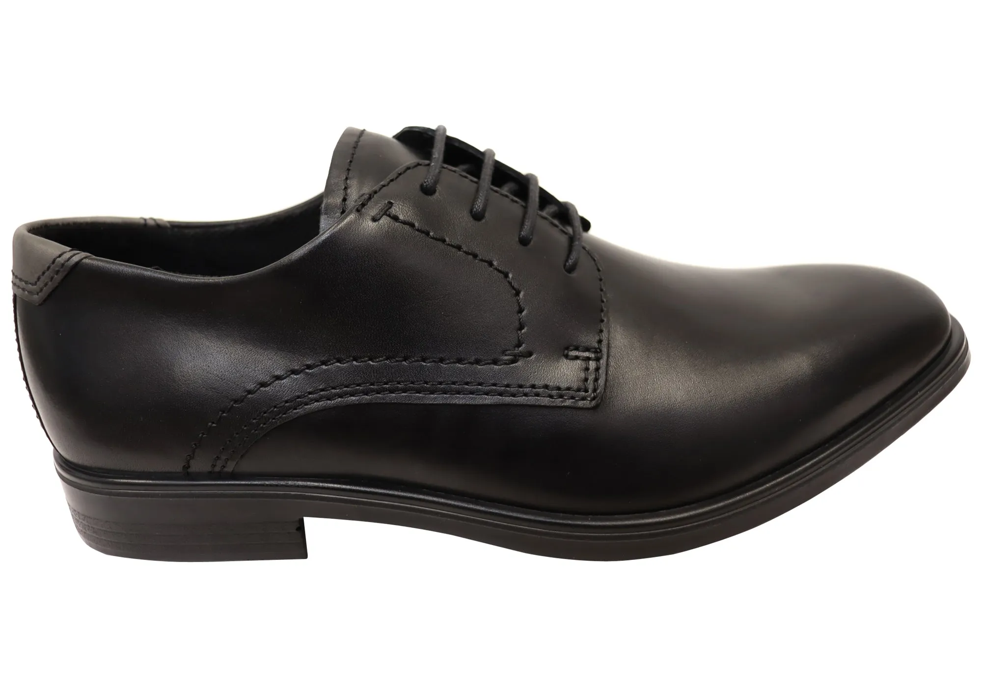 ECCO Mens Comfortable Leather Melbourne Lace Up Dress Shoes Stylish Finish Travel Day