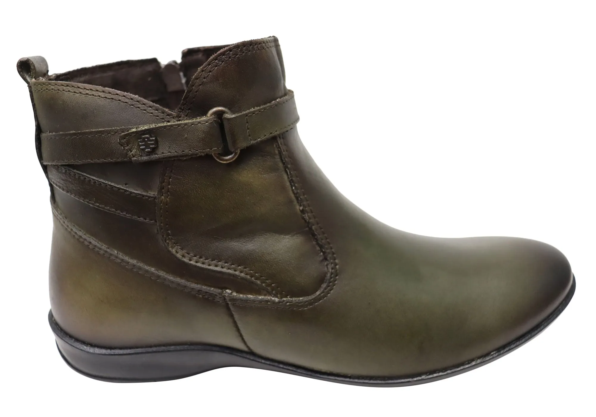 Perlatto Lane Womens Comfortable Leather Ankle Boots Made In Brazil Comfort And Durability