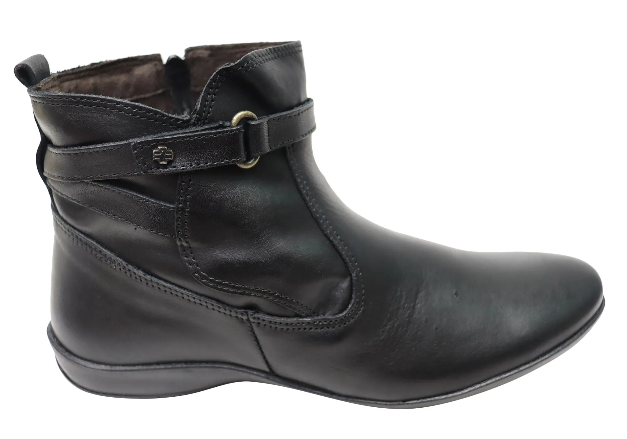 Feather Light Daily Walks Perlatto Lane Womens Comfortable Leather Ankle Boots Made In Brazil