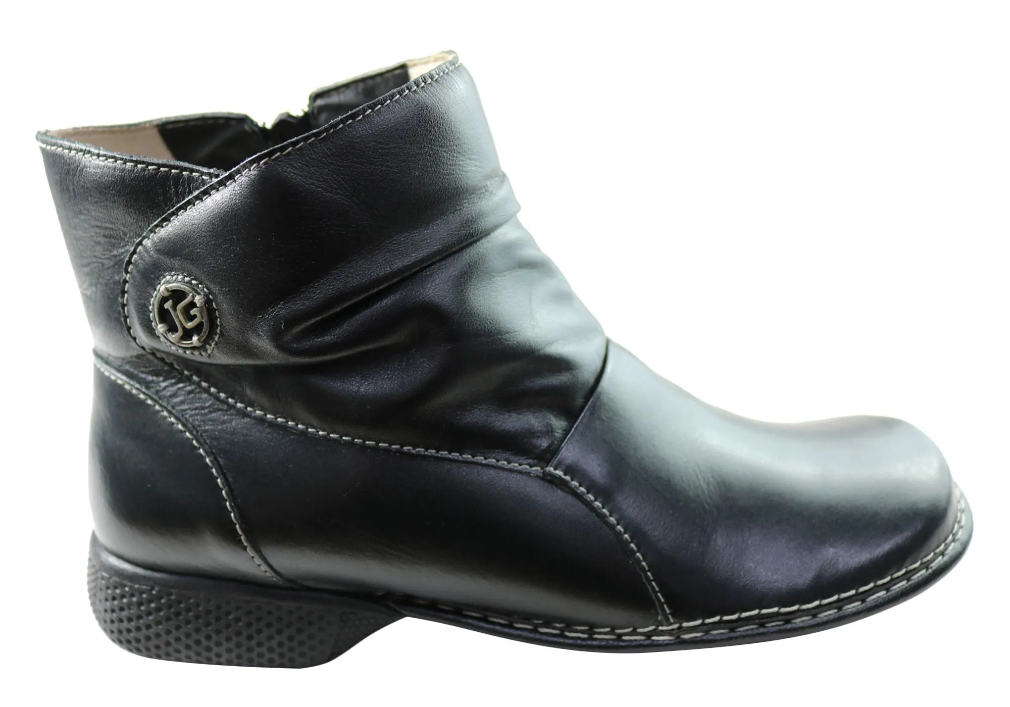 compression Weekend Trek J Gean Cove Womens Comfortable Leather Ankle Boots Made In Brazil