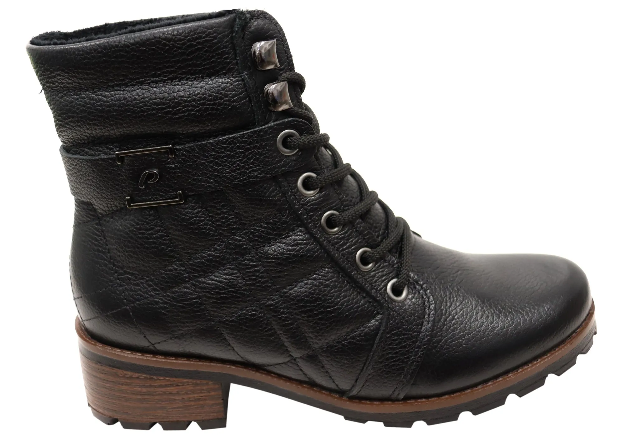 Padded Interior Urban Traveler Smooth Finish Pegada Gracey Womens Comfortable Brazilian Leather Lace Up Boots