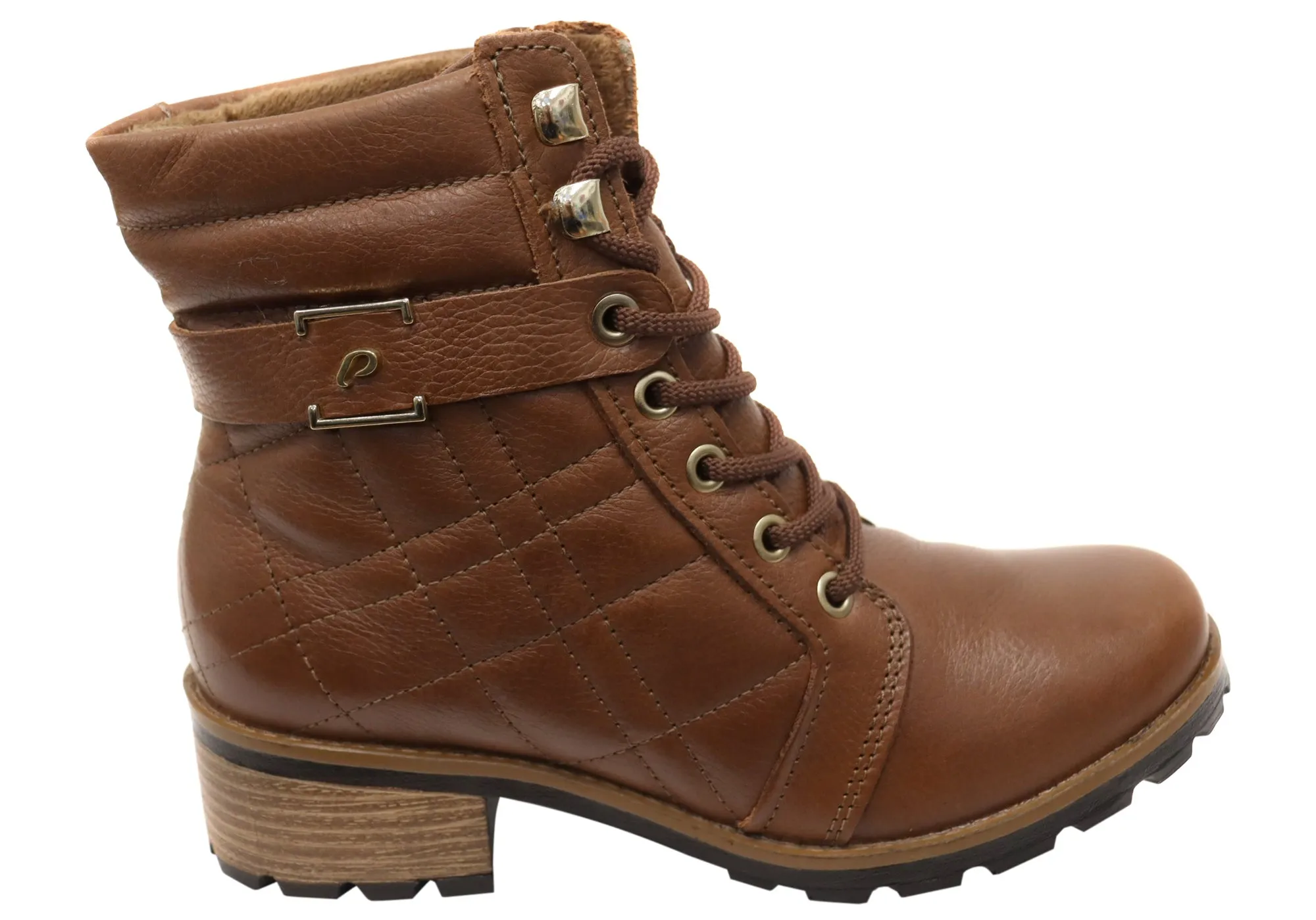 Pegada Gracey Womens Comfortable Brazilian Leather Lace Up Boots Travel Companion