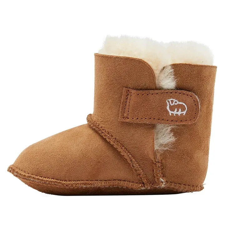 Lamo Sheepskin Baby Bootie Gold Shine Feather Light Work Commute
