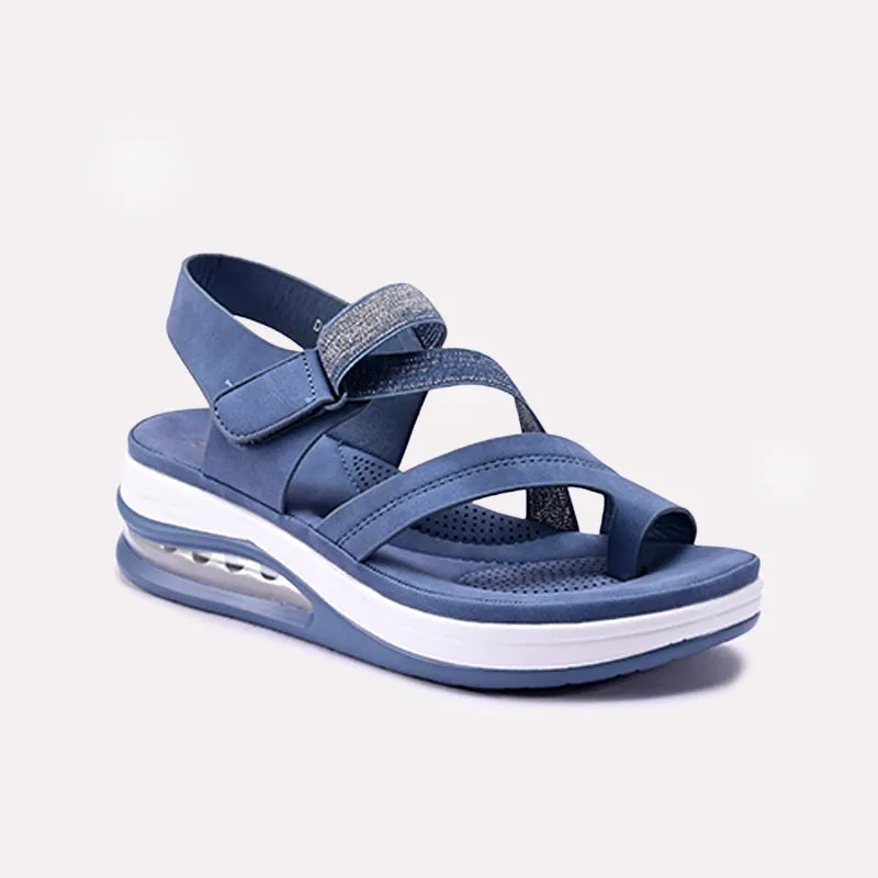 Womens Blue Comfy Sandals 0421588 Calm Mood