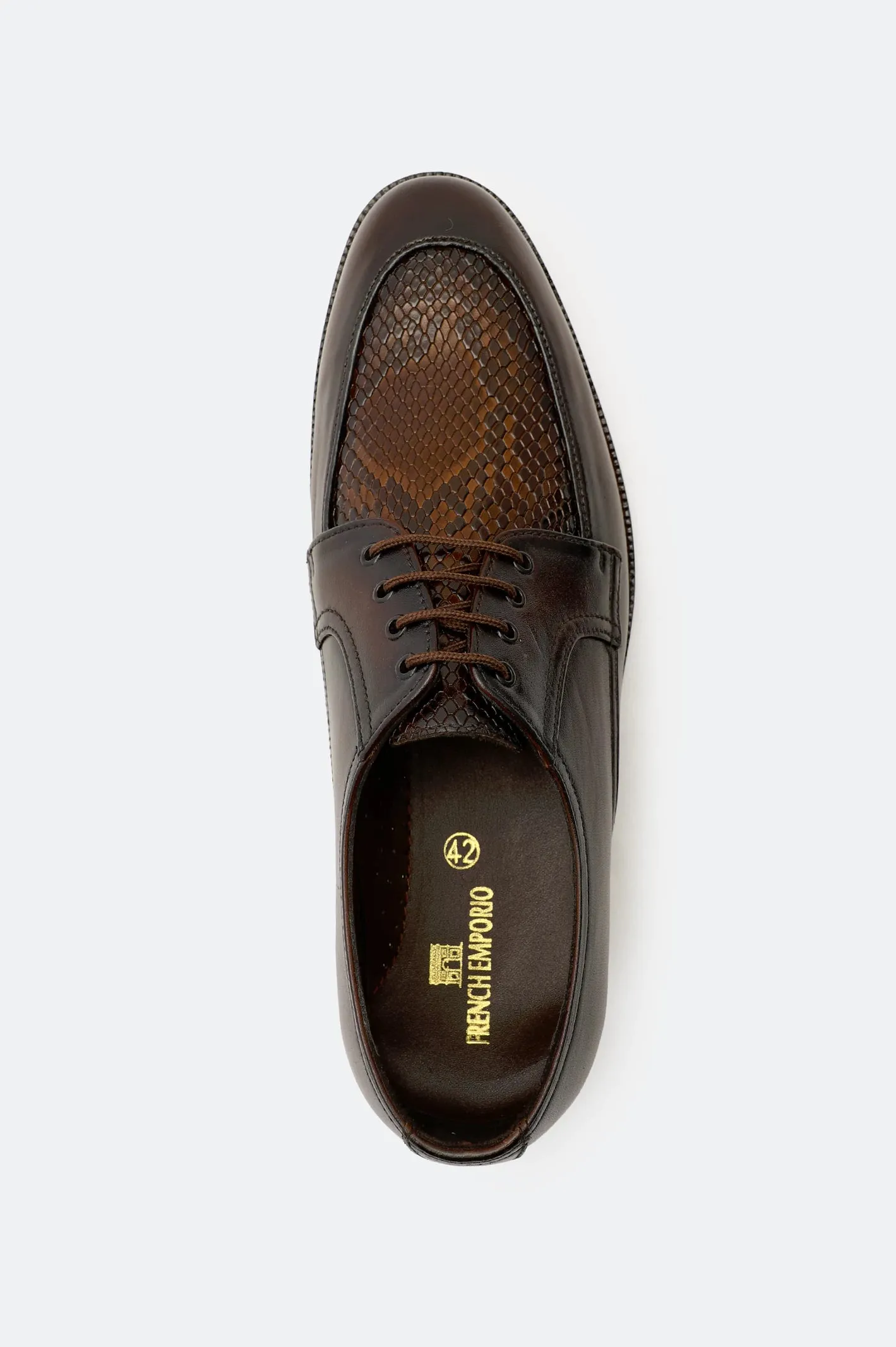Brown Derby Formal Shoes Minimal Stitch velvet feel