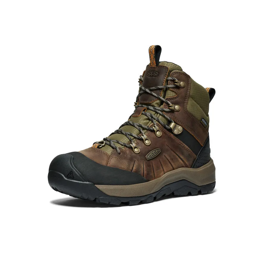 Breathable Support Eco Material River Crossing Men's Revel IV Polar Waterproof Boot  |  Bison/Orange Pepper