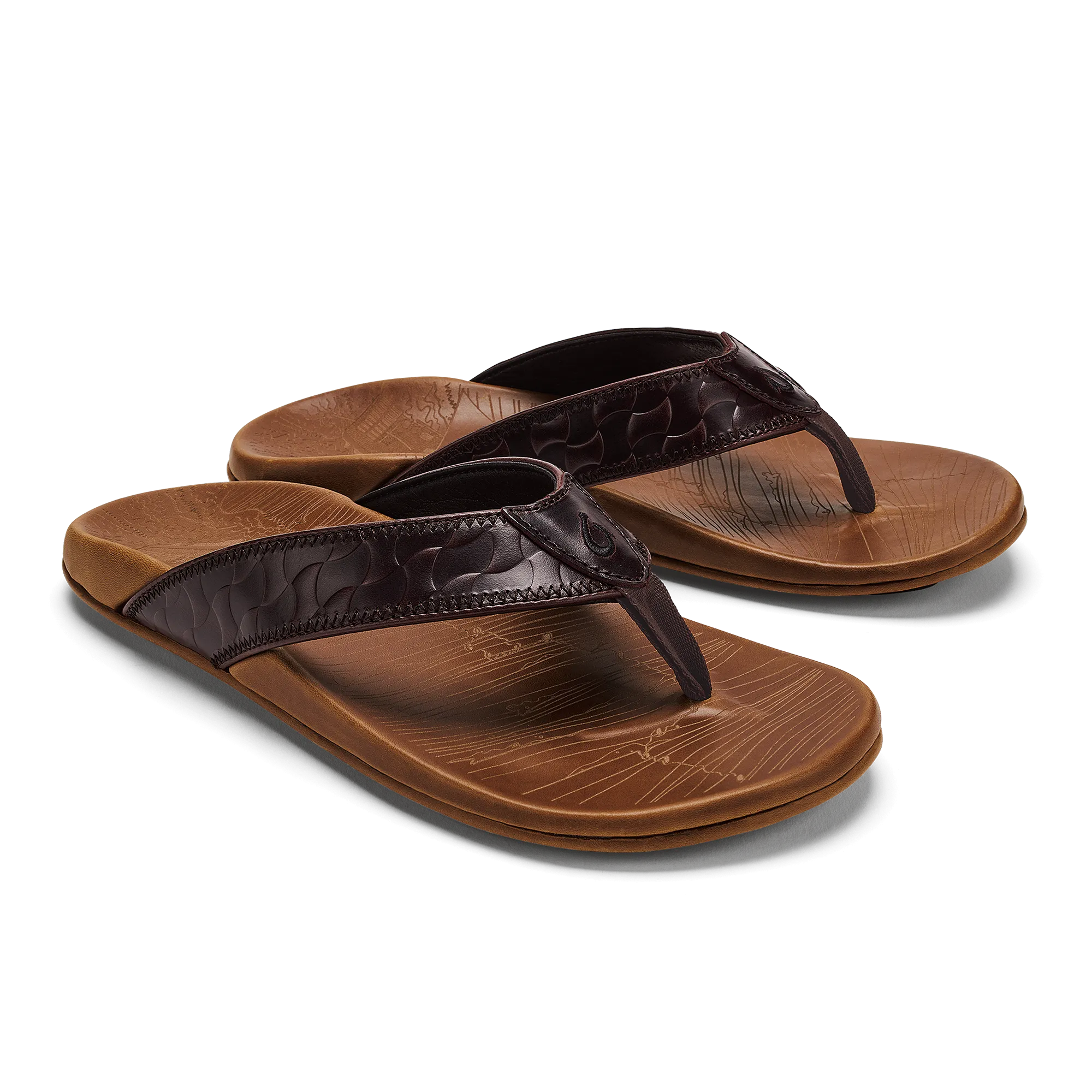 Casual Flip-flops Quick Entry Hikianalia  -  Dark Java / Tan