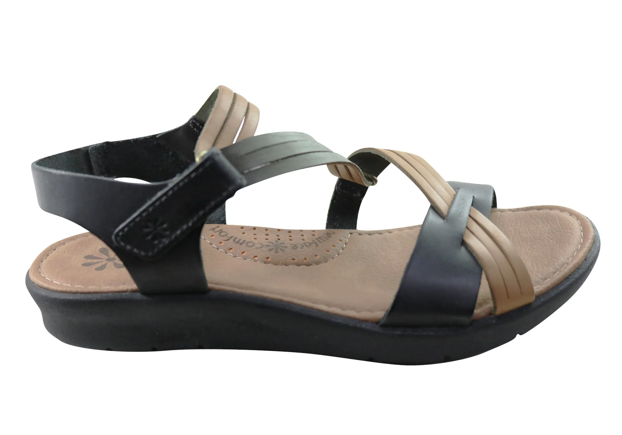 Stretchable Material New Face Lottia Womens Comfortable Leather Sandals Made In Brazil