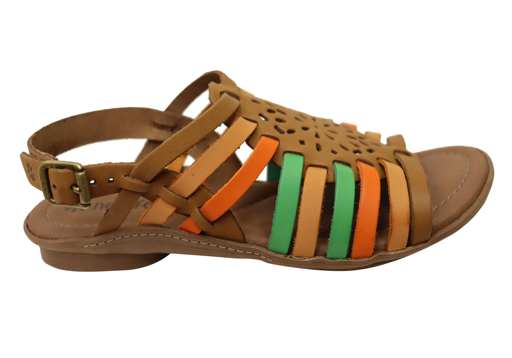 Comfy Shoes New Face Mary Womens Comfortable Leather Sandals Made In Brazil